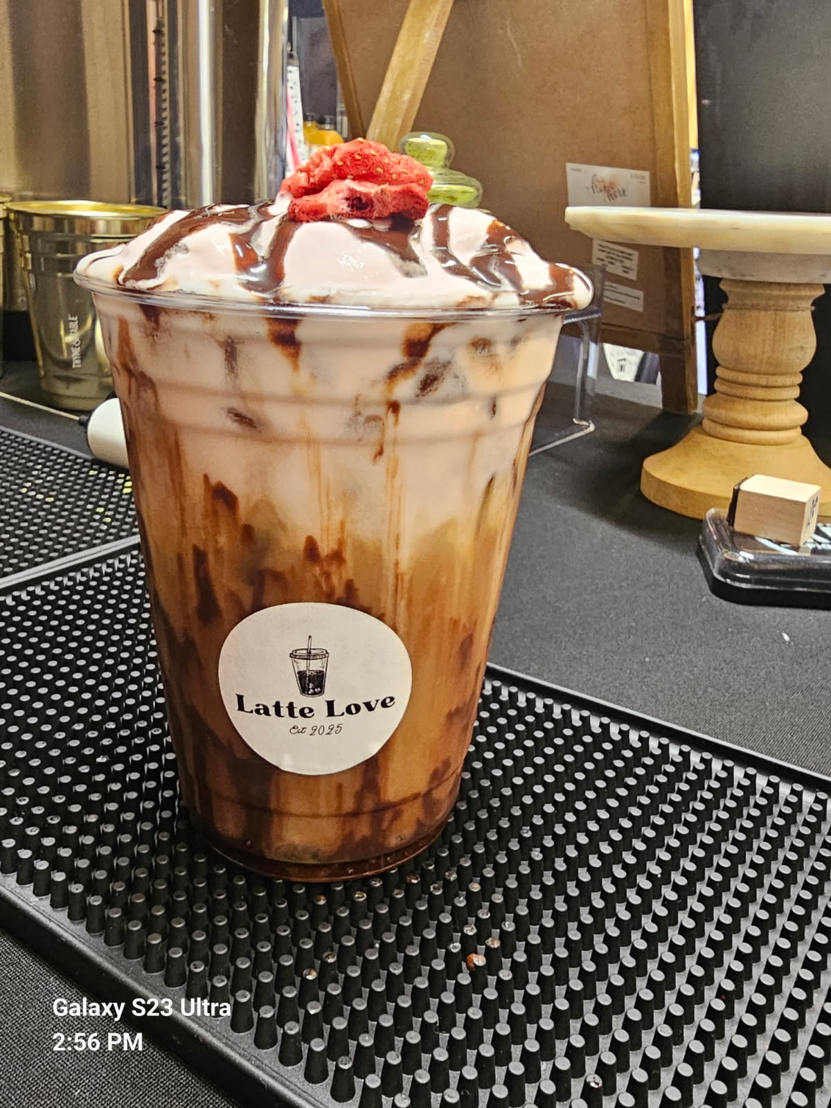 Chocolate Covered Strawberry Iced Latte